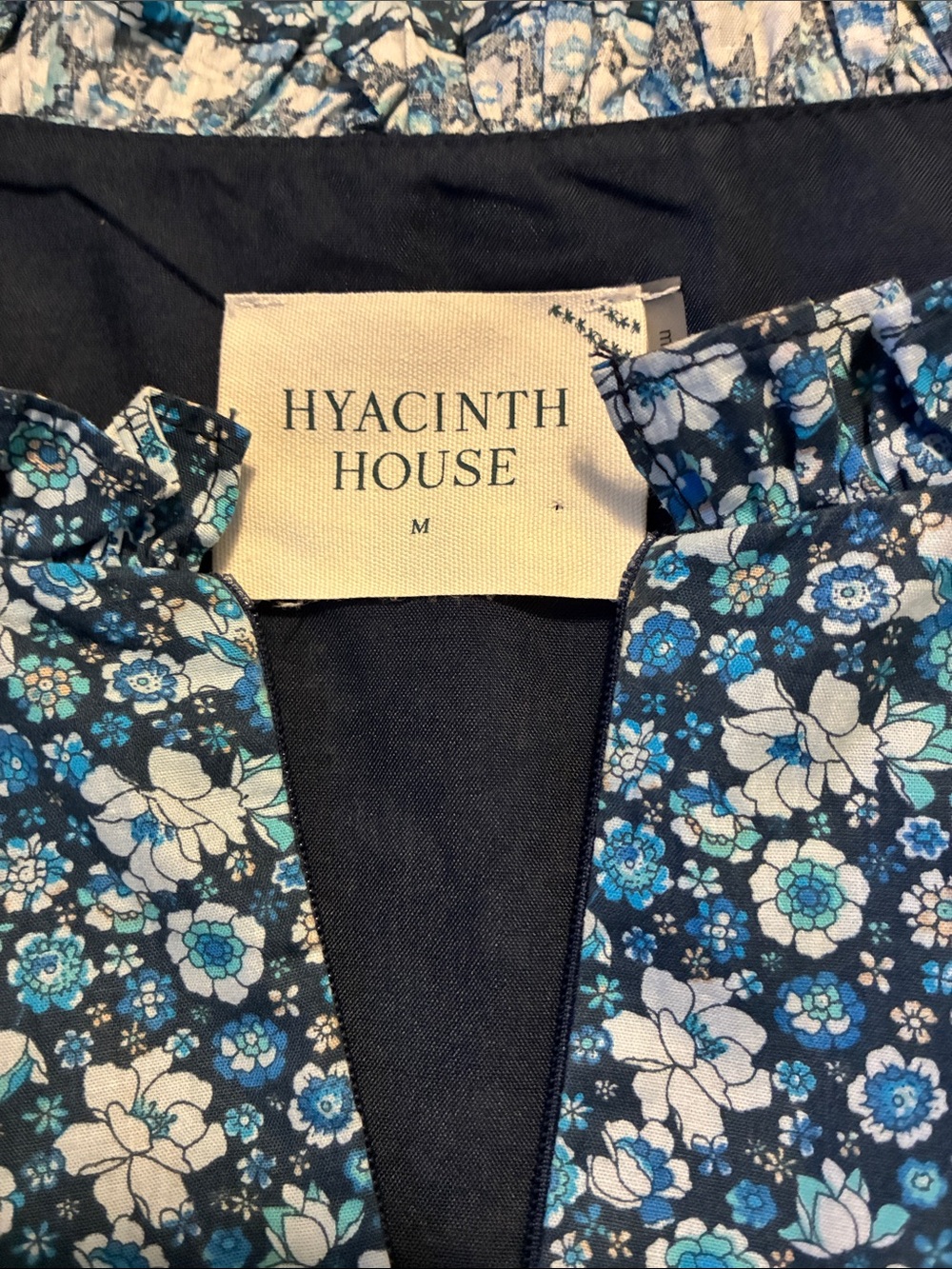 Tuckernuck Hyacinth House Zip Front Bluebells Floral Midi Dress Medium - Picture 10 of 10